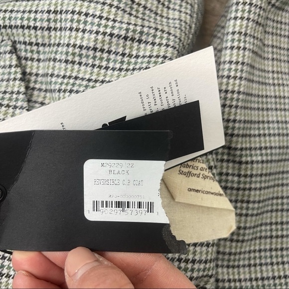 RAG & BONE Reversible Car Coat Black/100% Wool Houndstooth Jacket NWT MSRP$895 - Picture 14 of 15